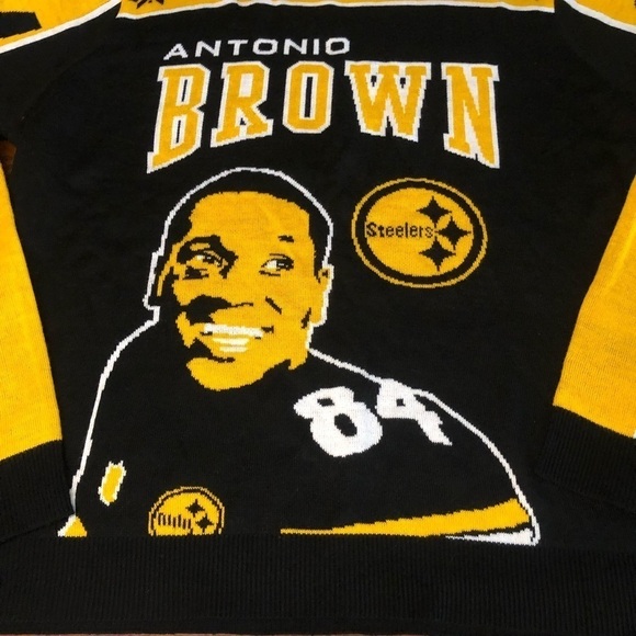 NFL TEAM APPAREL - STEELERS ANTONIO BROWN SWEATER SIZE 2XL - Picture 7 of 10